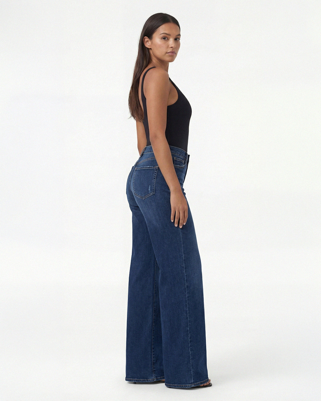 BBL Wide Leg Jeans Mid Rise