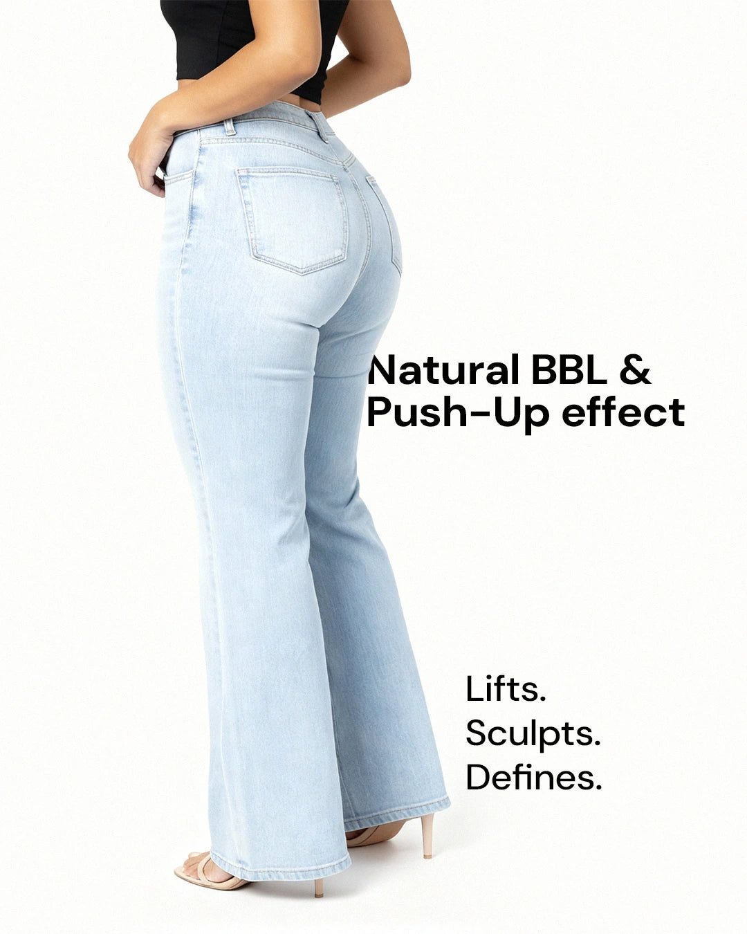 BBL Wide Leg Jeans Mid Rise