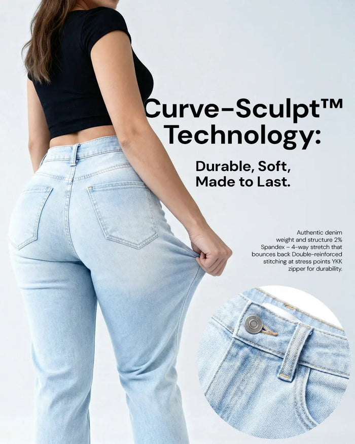 BBL Wide Leg Jeans Mid Rise